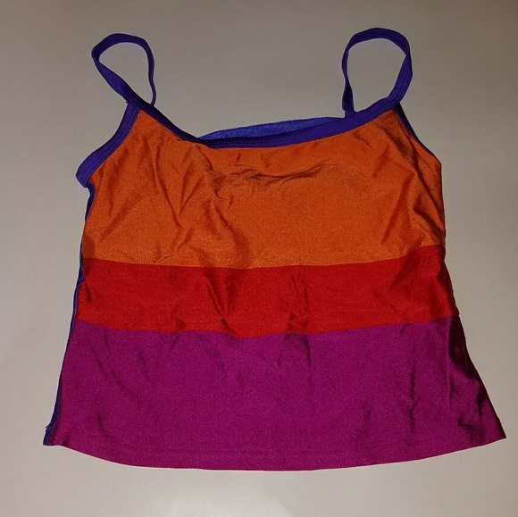 Speedo Shelf Bra Size 12 Multi Color Tanki… - Picture 1 of 5